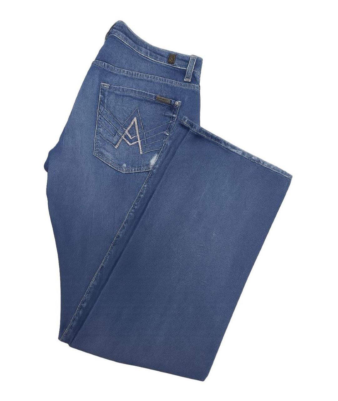 7 FOR ALL MANKIND Синие прямые джинсы, фото 5