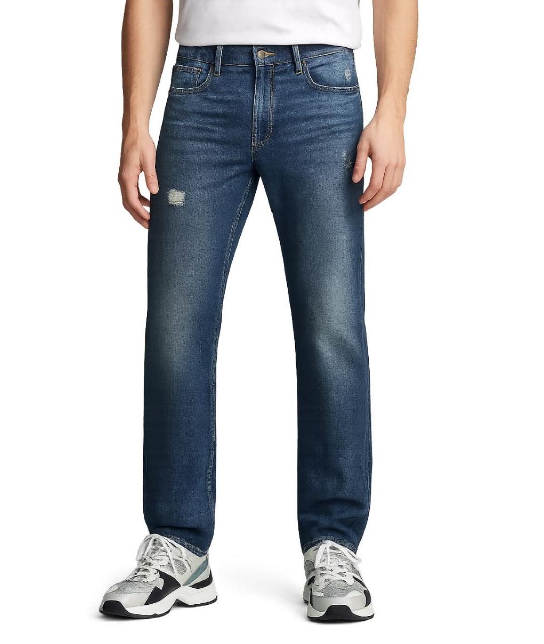 7 FOR ALL MANKIND Синие прямые джинсы, фото 6