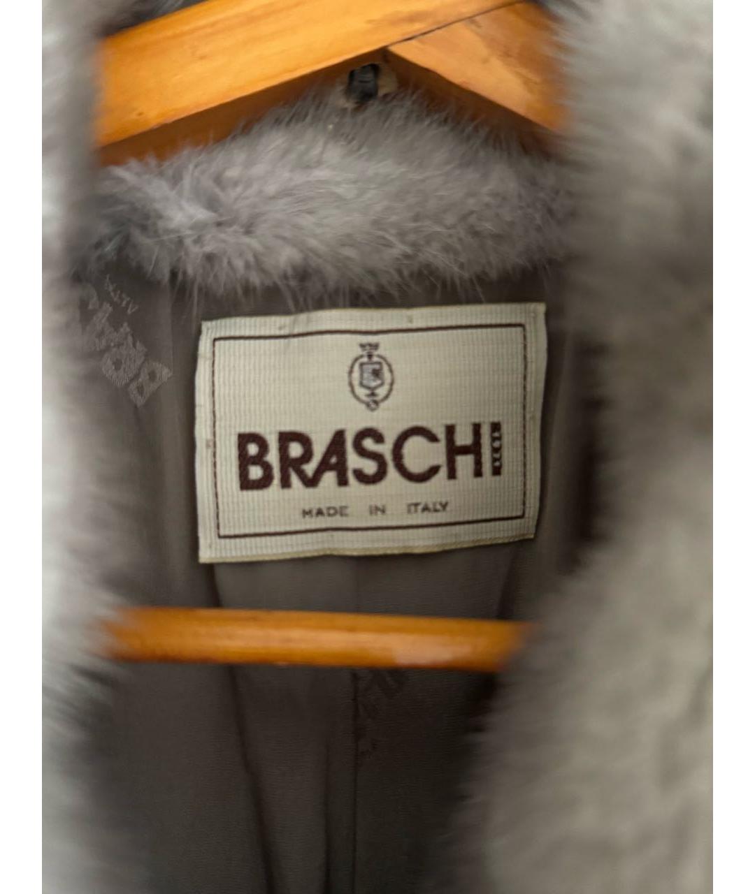 BRASCHI Серая меховая шуба, фото 3