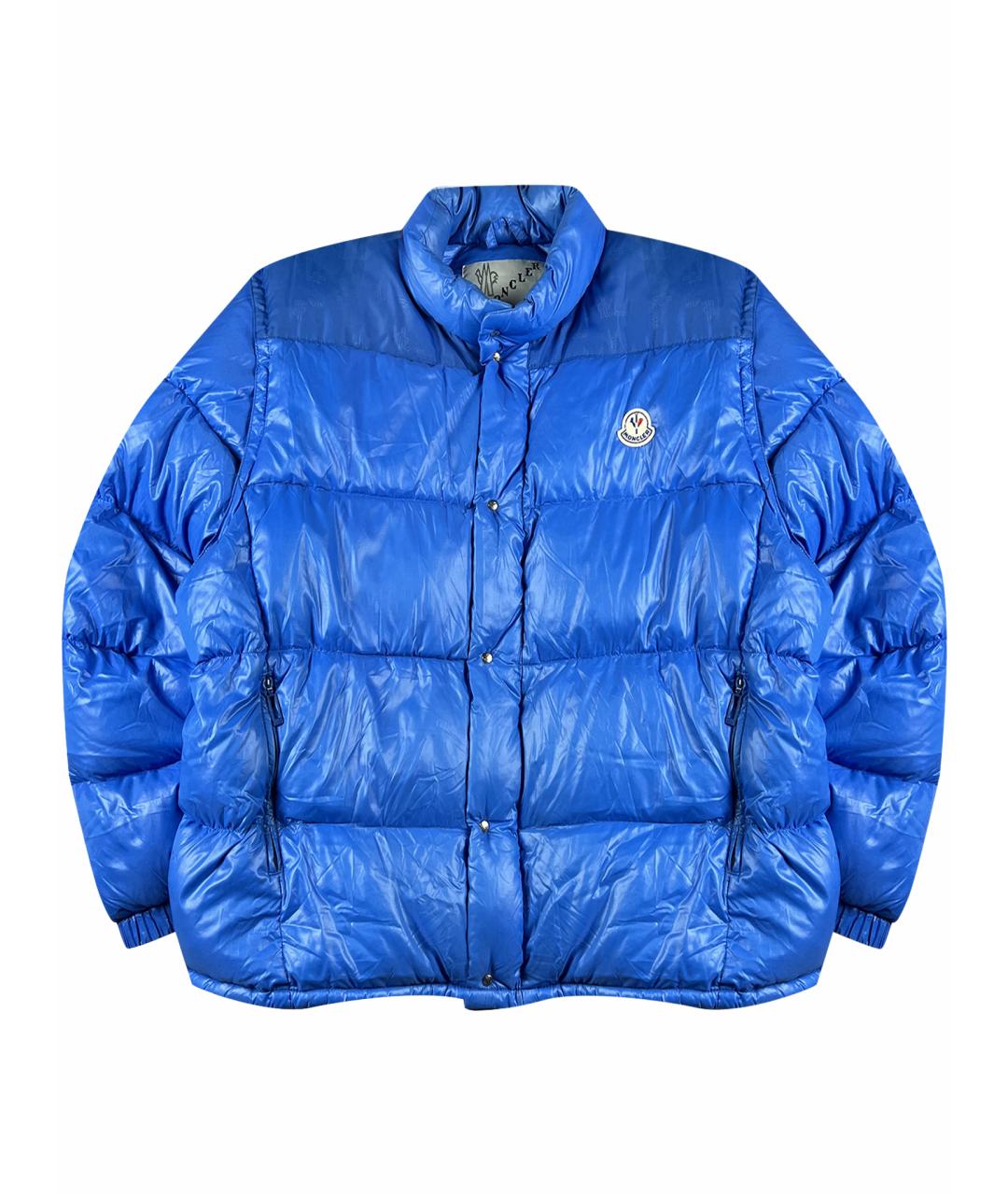 MONCLER Синий полиэстеровый пуховик, фото 1
