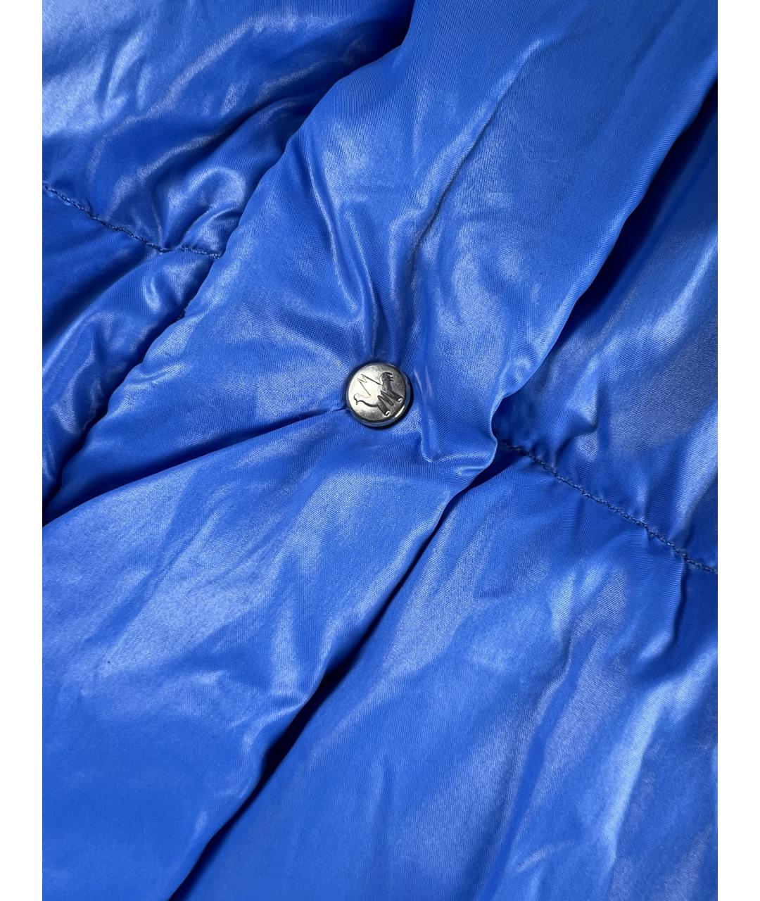 MONCLER Синий полиэстеровый пуховик, фото 4