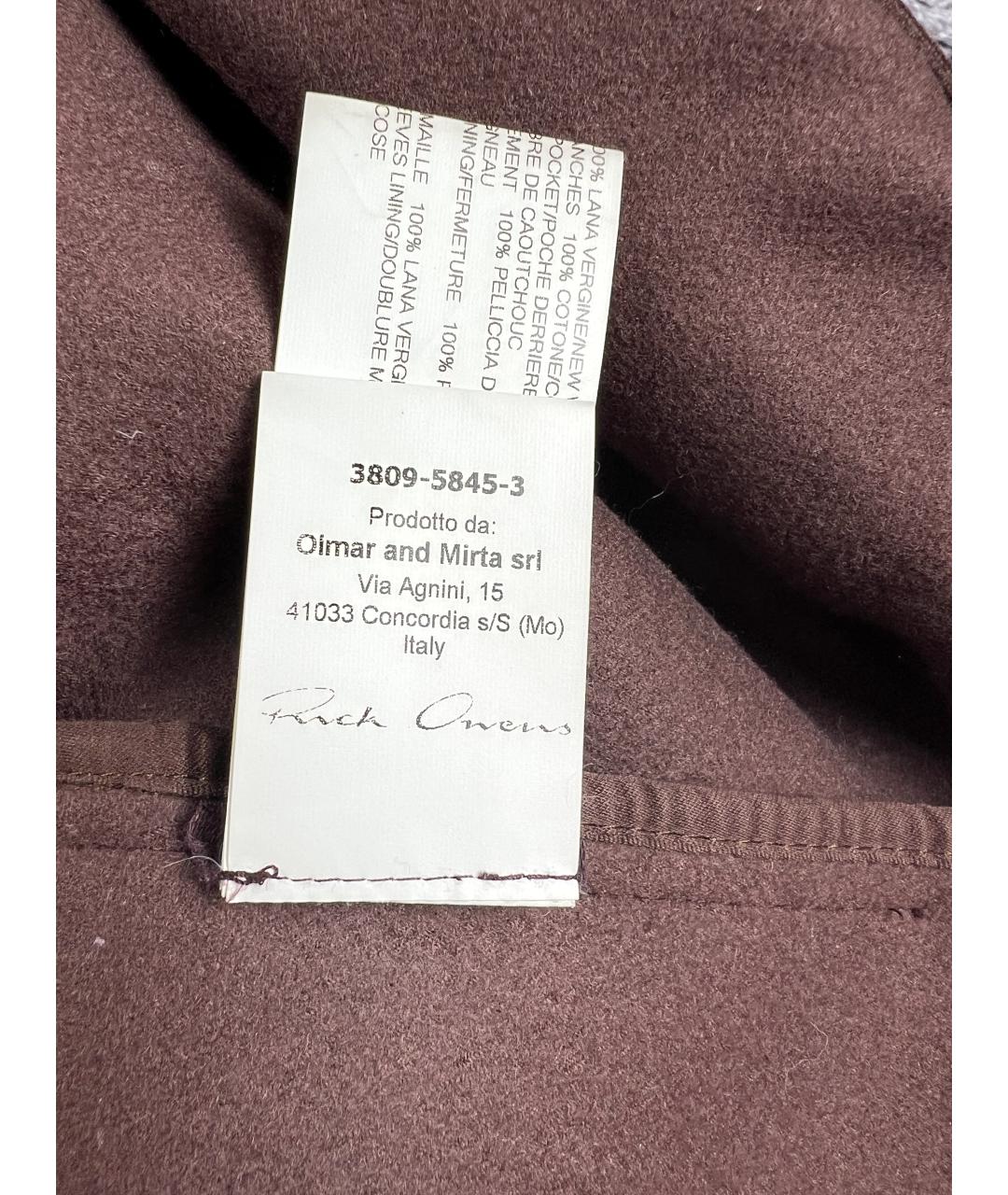 RICK OWENS Бордовая шерстяная куртка, фото 6