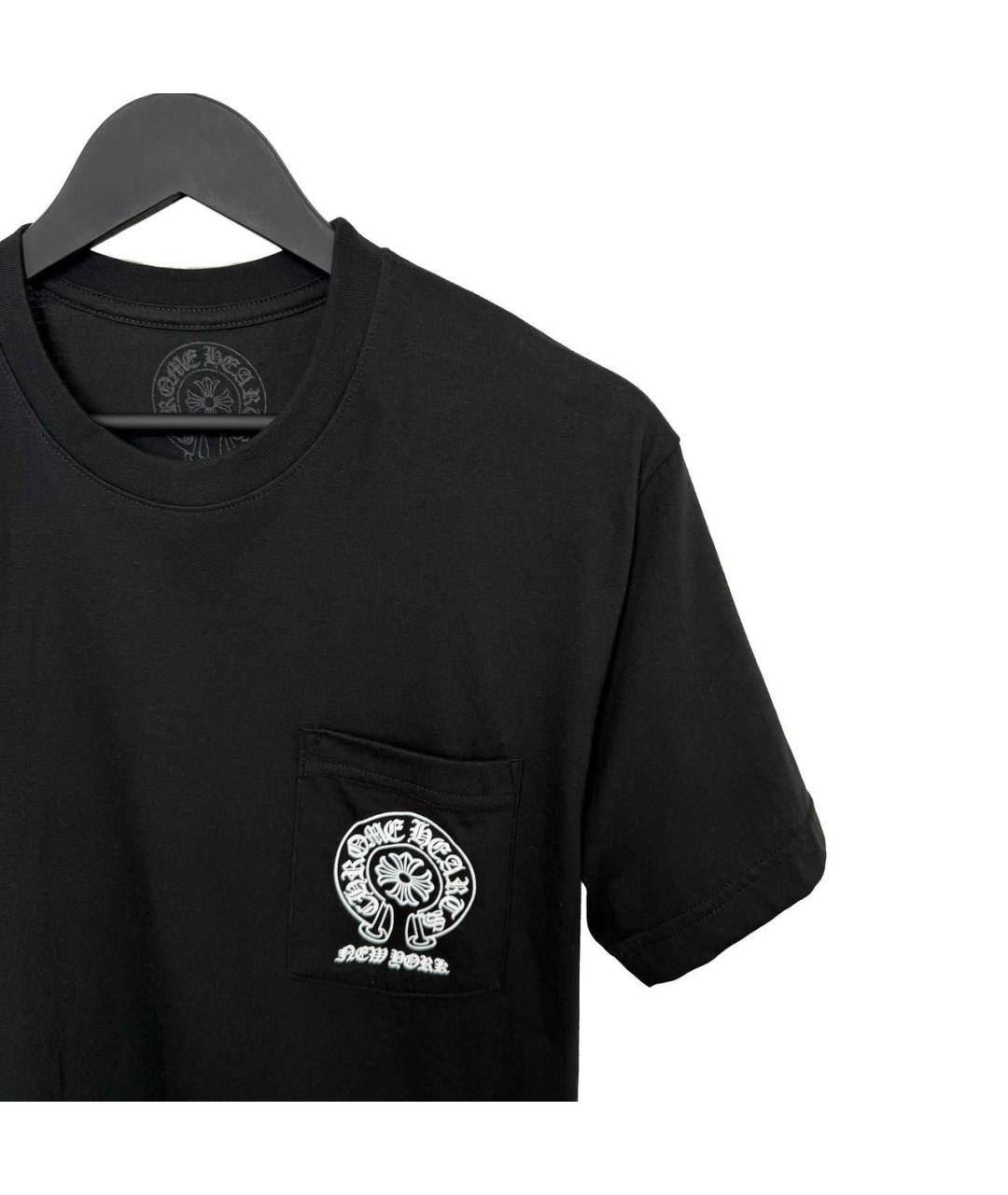 CHROME HEARTS Черная хлопковая футболка, фото 2