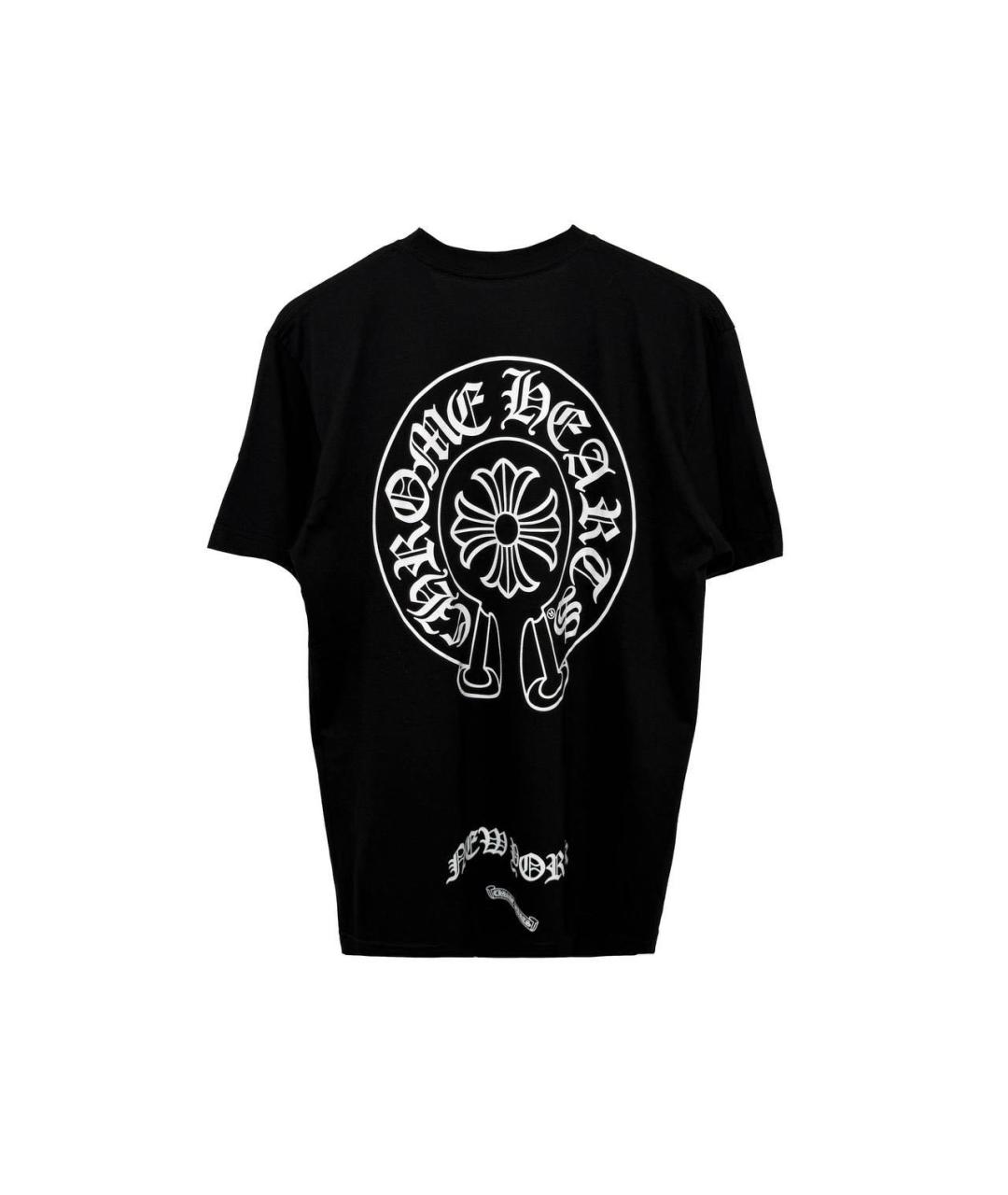 CHROME HEARTS Черная хлопковая футболка, фото 3