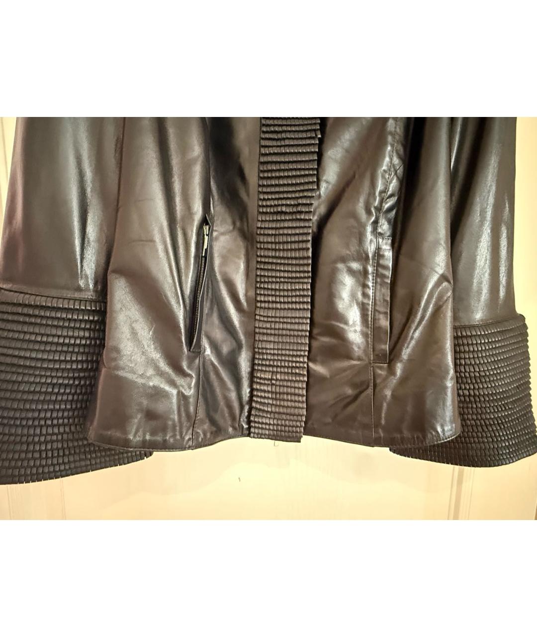 FENDI Черная кожаная куртка, фото 2