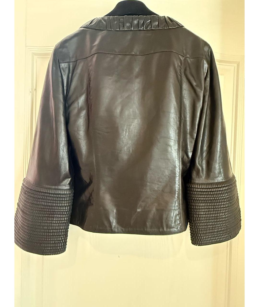 FENDI Черная кожаная куртка, фото 5