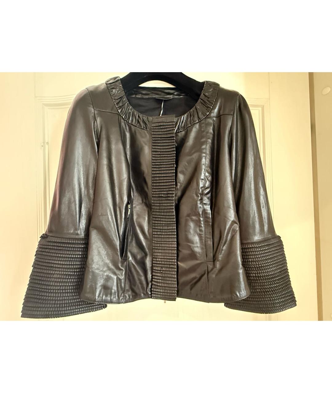 FENDI Черная кожаная куртка, фото 8