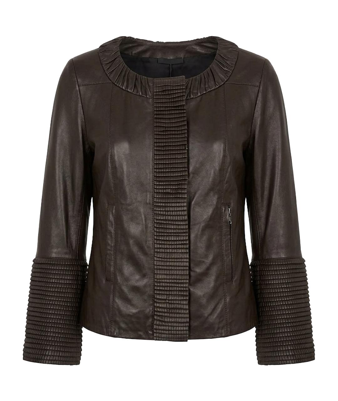 FENDI Черная кожаная куртка, фото 1