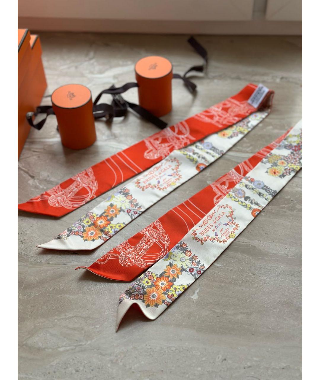 HERMES Мульти шелковый платок, фото 2