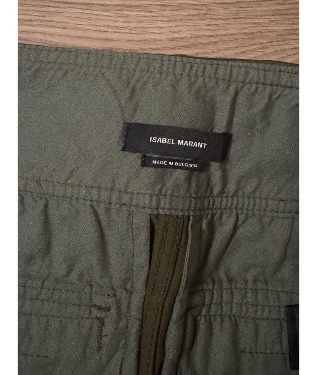 ISABEL MARANT Хаки хлопковая юбка мини, фото 5