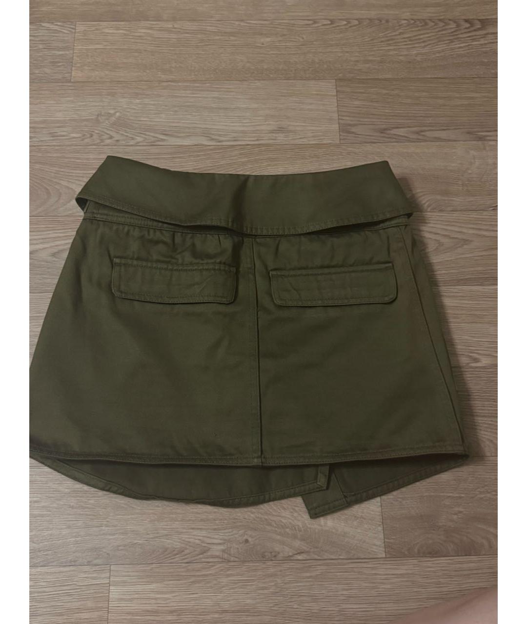 ISABEL MARANT Хаки хлопковая юбка мини, фото 2
