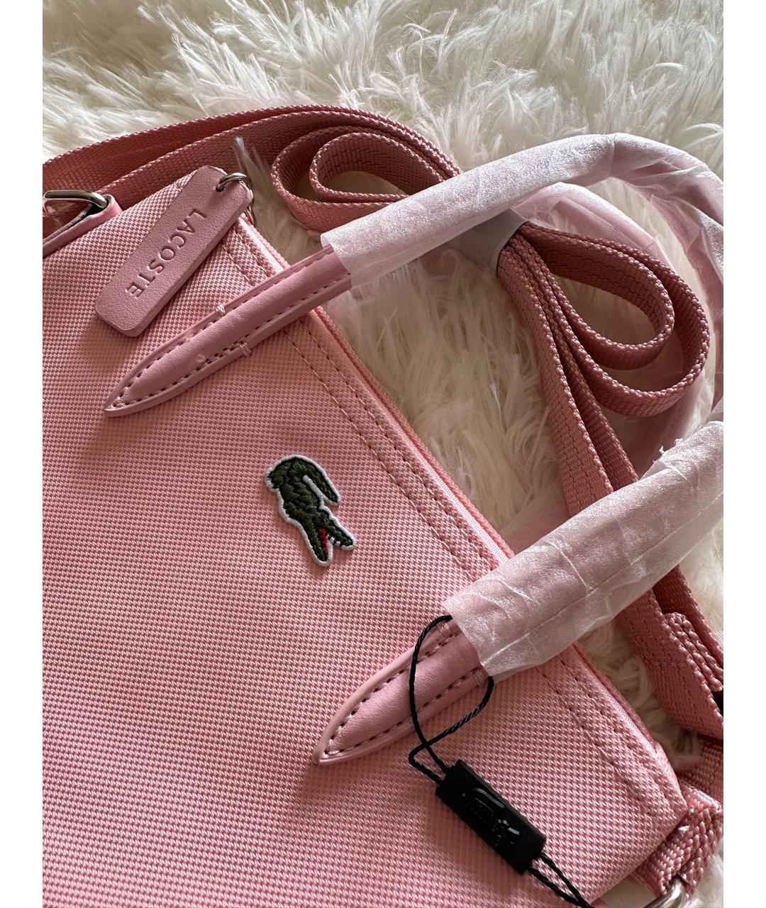 LACOSTE Розовая сумка тоут, фото 4