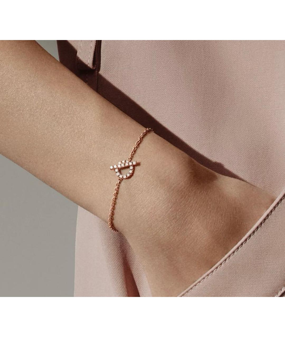 HERMES Золотой браслет из розового золота, фото 4