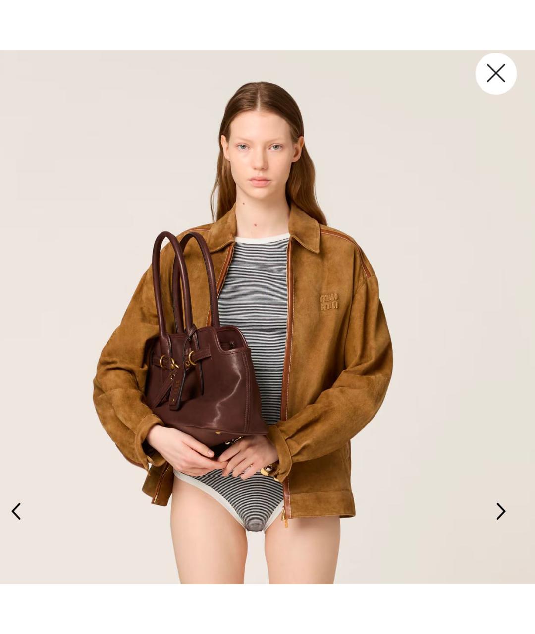 MIU MIU Коричневая замшевая куртка, фото 2