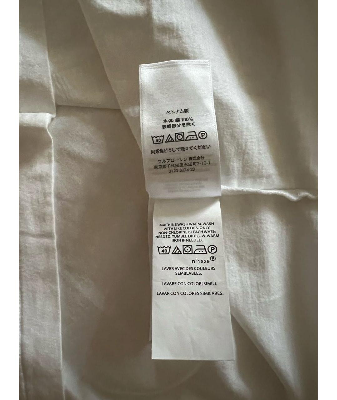 POLO RALPH LAUREN Белая хлопковая футболка, фото 5