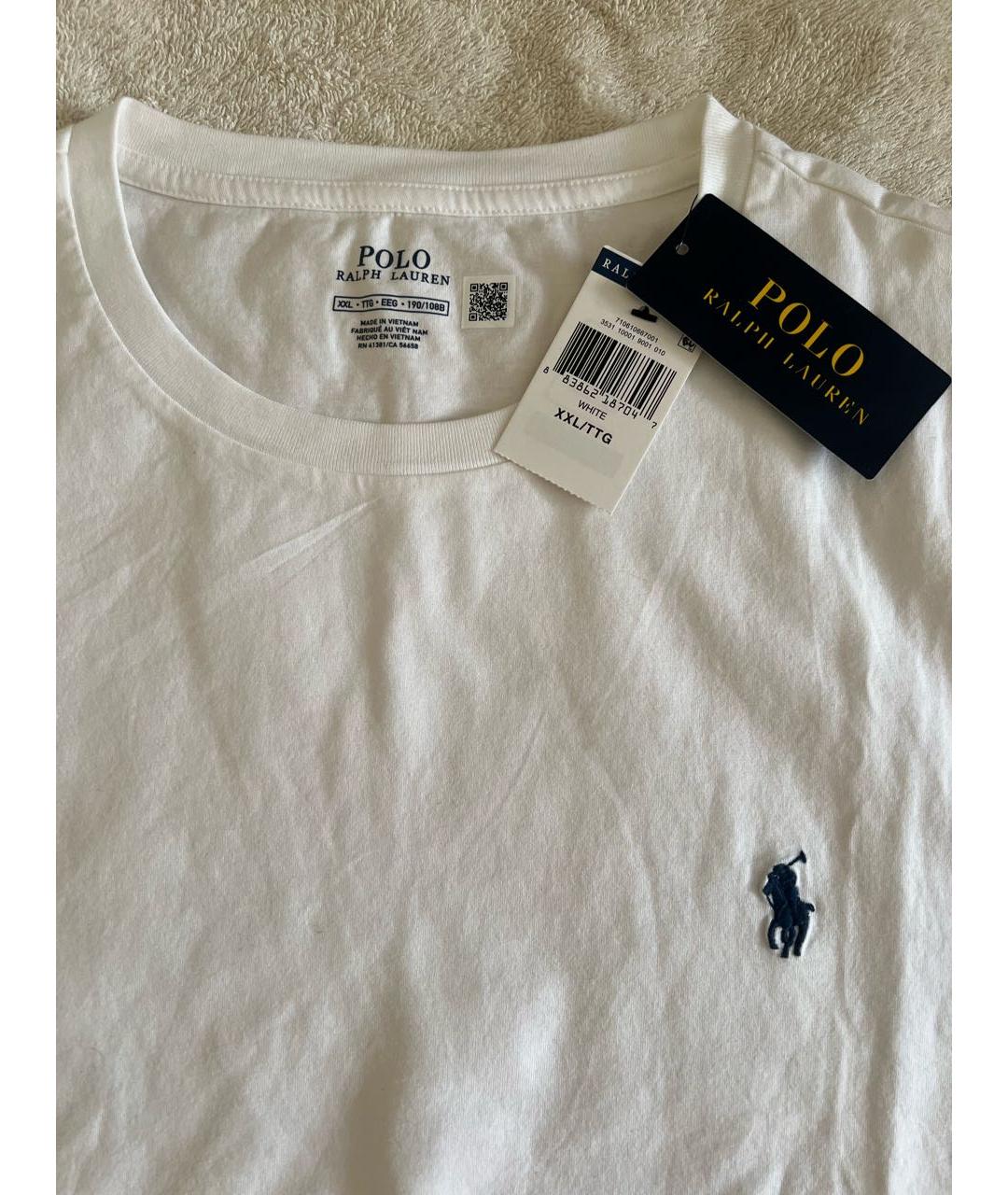 POLO RALPH LAUREN Белая хлопковая футболка, фото 4