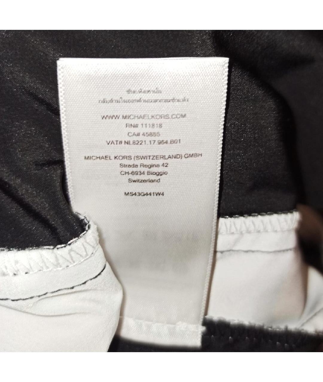 MICHAEL KORS Черные полиэстеровые брюки узкие, фото 9
