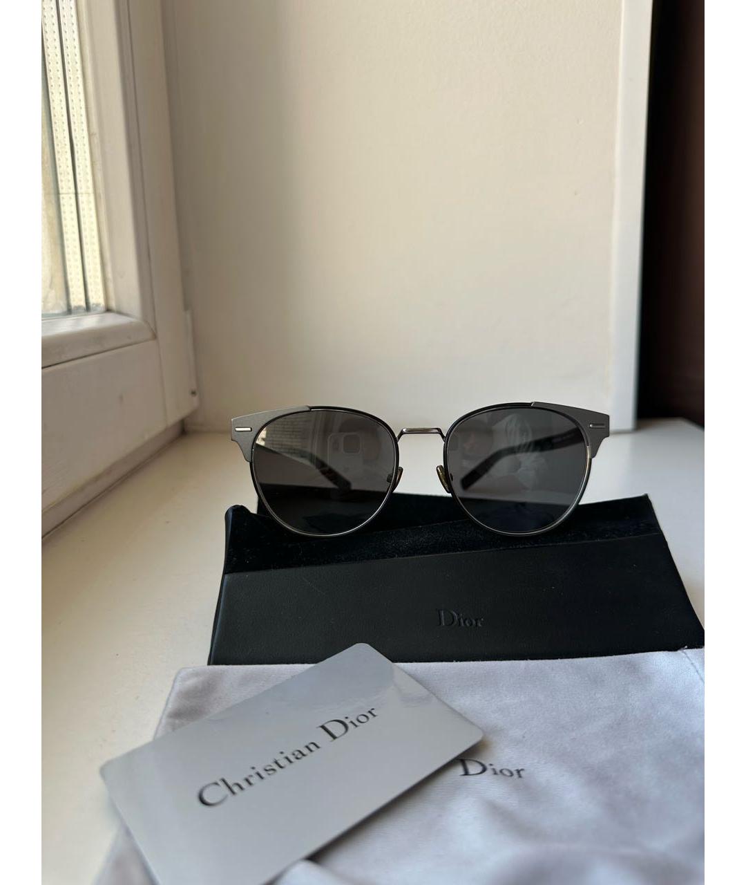 CHRISTIAN DIOR Черные пластиковые солнцезащитные очки, фото 6