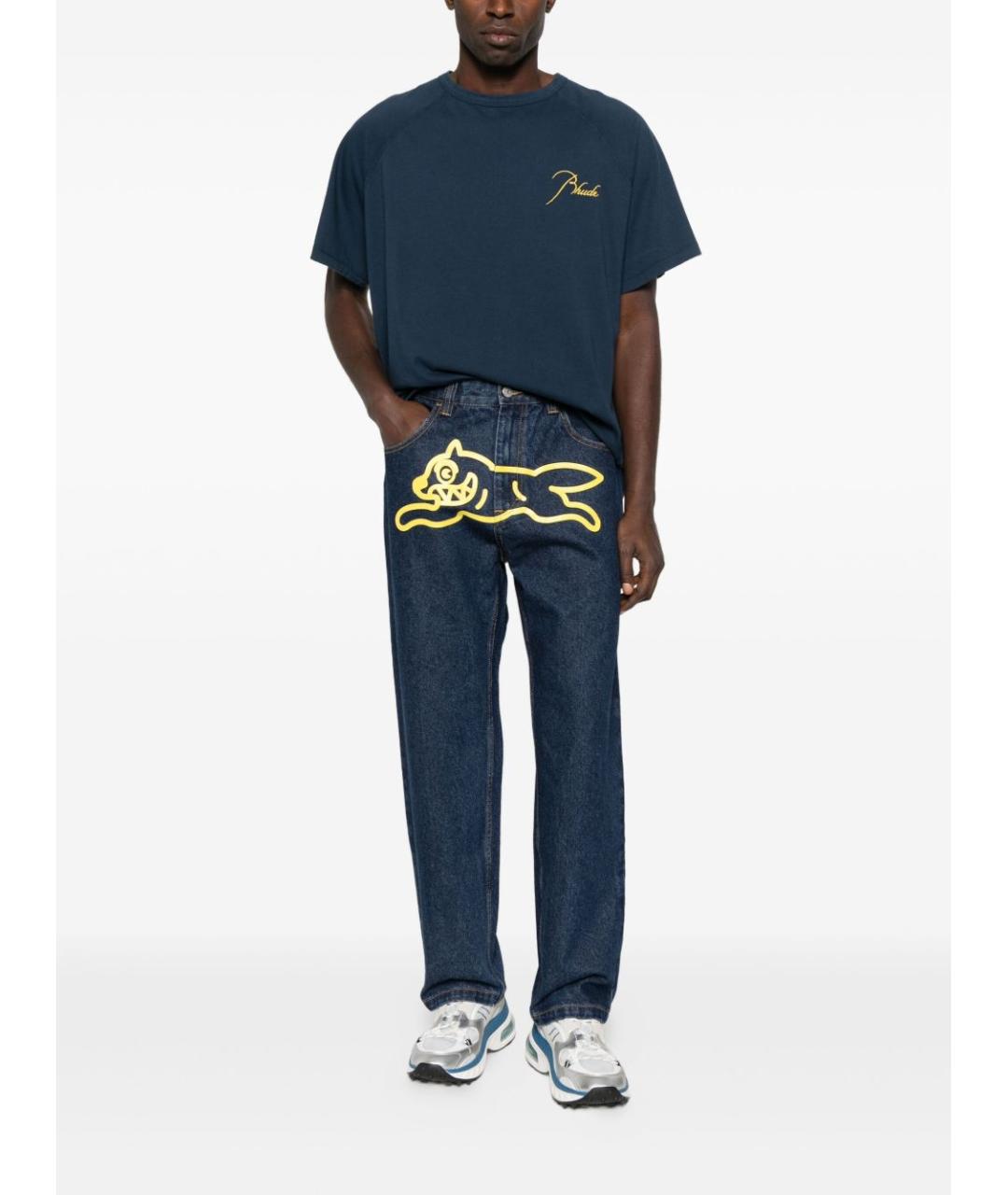 icecream Синие хлопковые прямые джинсы, фото 2