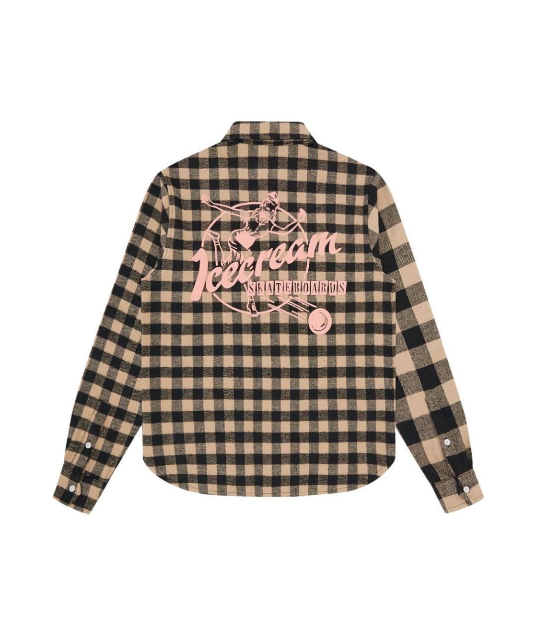 icecream Коричневая кэжуал рубашка, фото 4