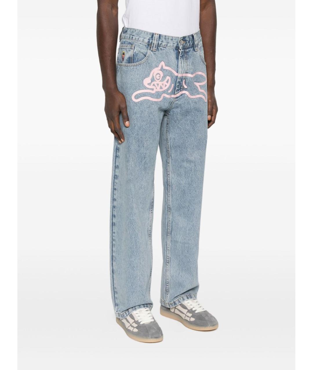 icecream Голубые хлопковые прямые джинсы, фото 3