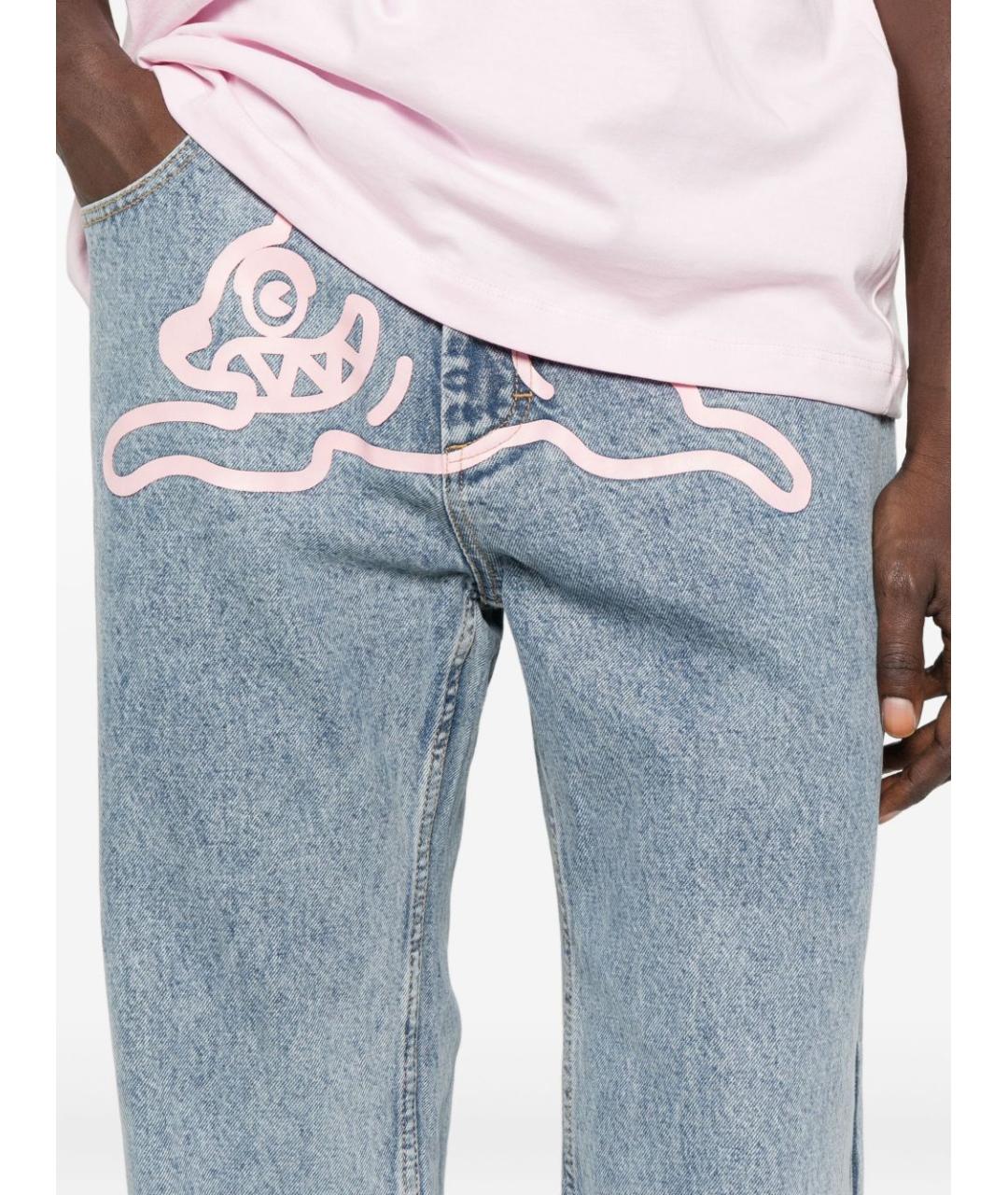 icecream Голубые хлопковые прямые джинсы, фото 5