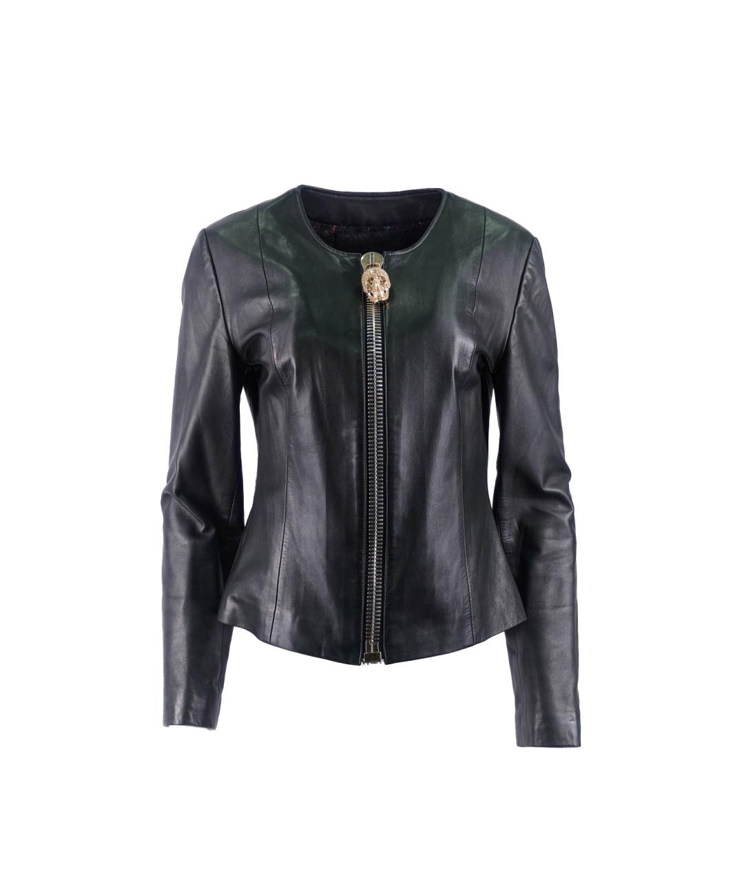 PHILIPP PLEIN Черная кожаная куртка, фото 1