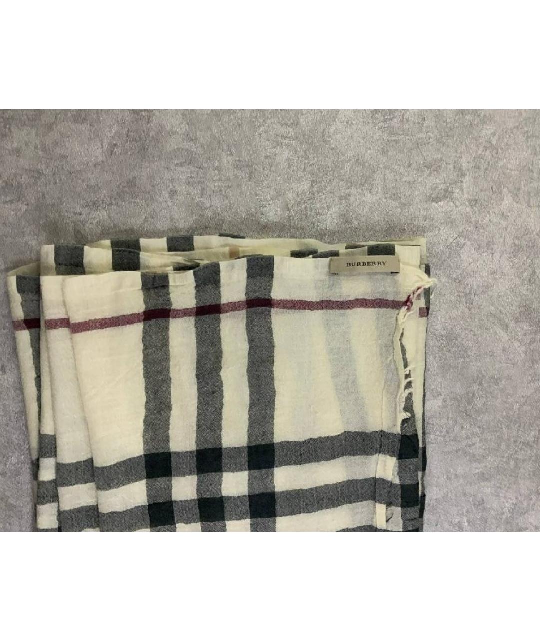BURBERRY Бежевый шарф, фото 2