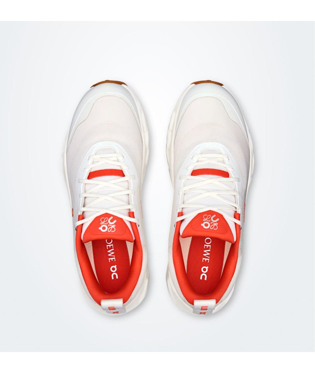LOEWE Белые текстильные низкие кроссовки / кеды, фото 2