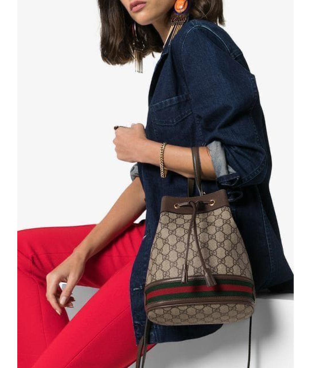 GUCCI Коричневая сумка с короткими ручками, фото 7