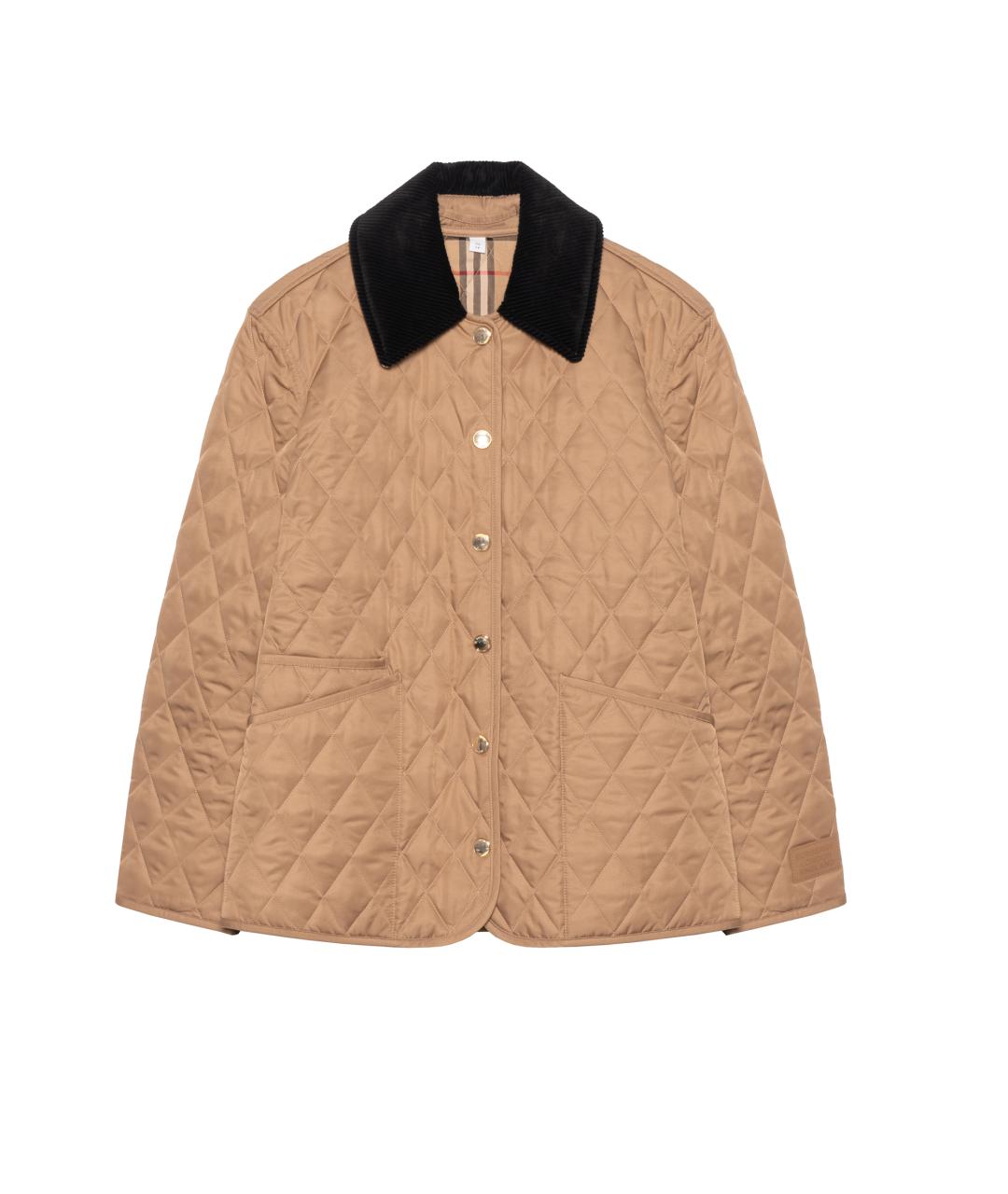 BURBERRY Бежевая полиэстеровая куртка, фото 1