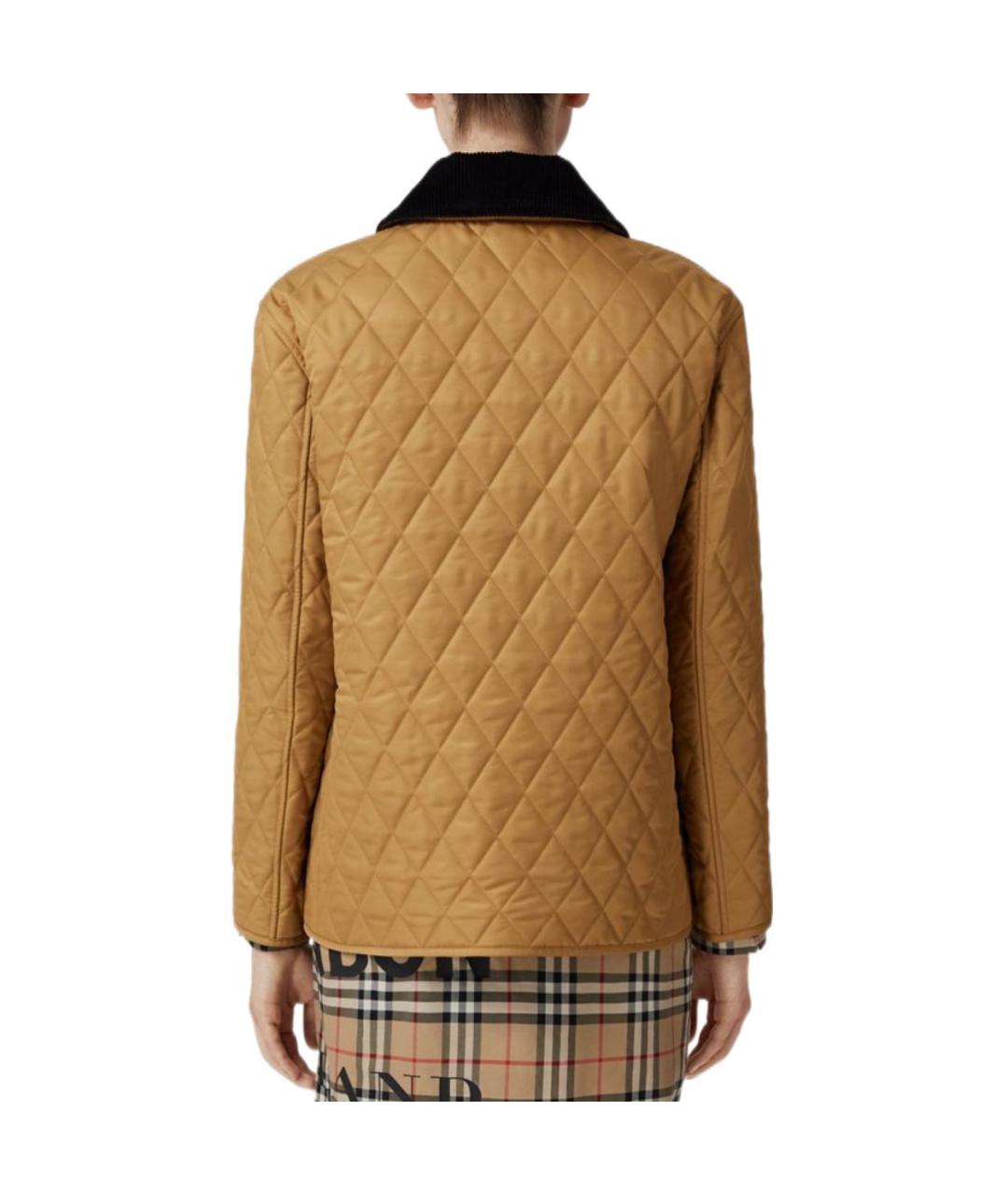 BURBERRY Бежевая полиэстеровая куртка, фото 4
