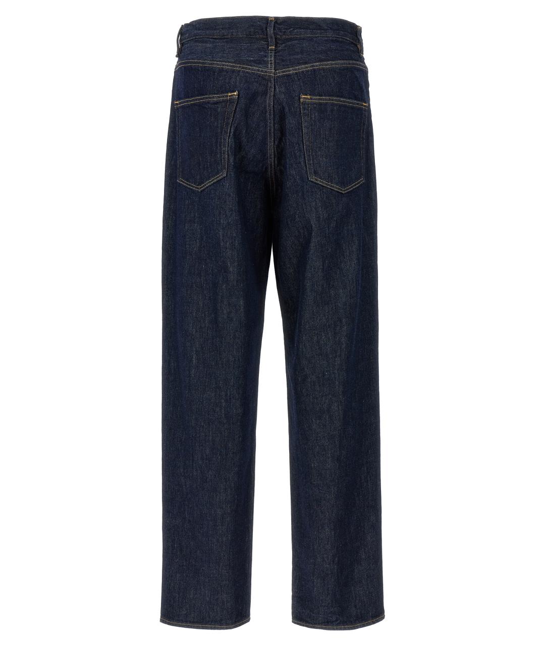 AURALEE Синие хлопковые прямые джинсы, фото 2