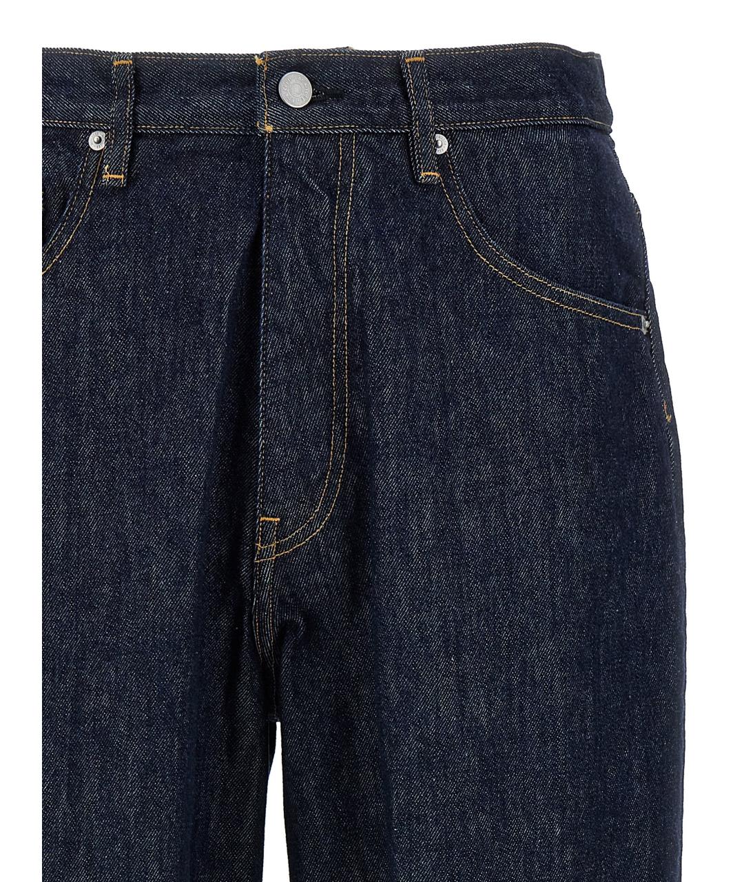 AURALEE Синие хлопковые прямые джинсы, фото 3