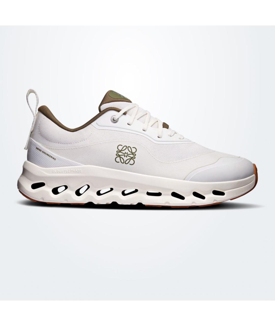 LOEWE Белые текстильные низкие кроссовки / кеды, фото 3