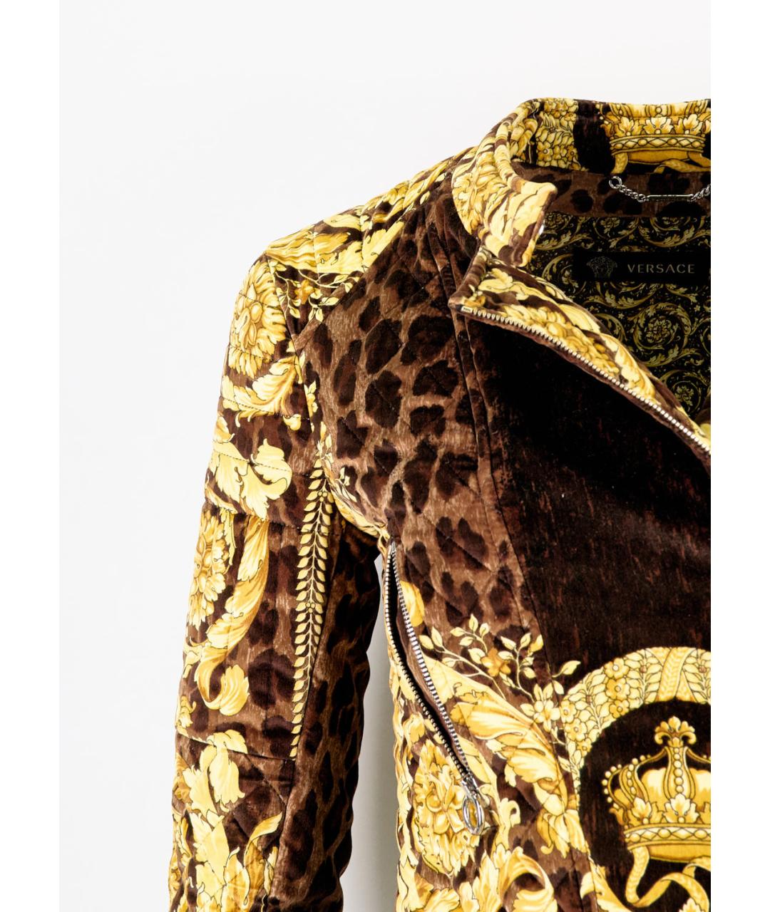 VERSACE Коричневая хлопковая куртка, фото 5