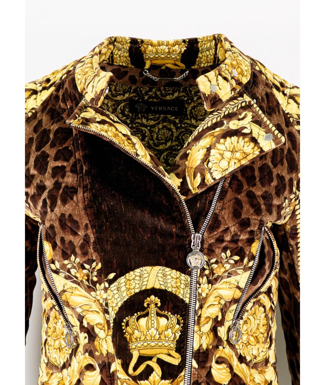 VERSACE Коричневая хлопковая куртка, фото 4