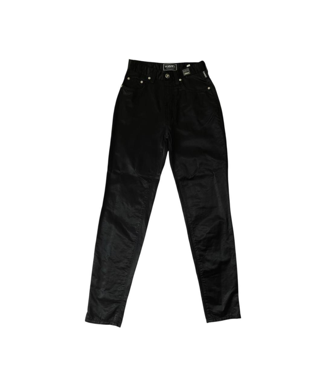 VERSACE JEANS COUTURE Черные хлопковые джинсы слим, фото 1
