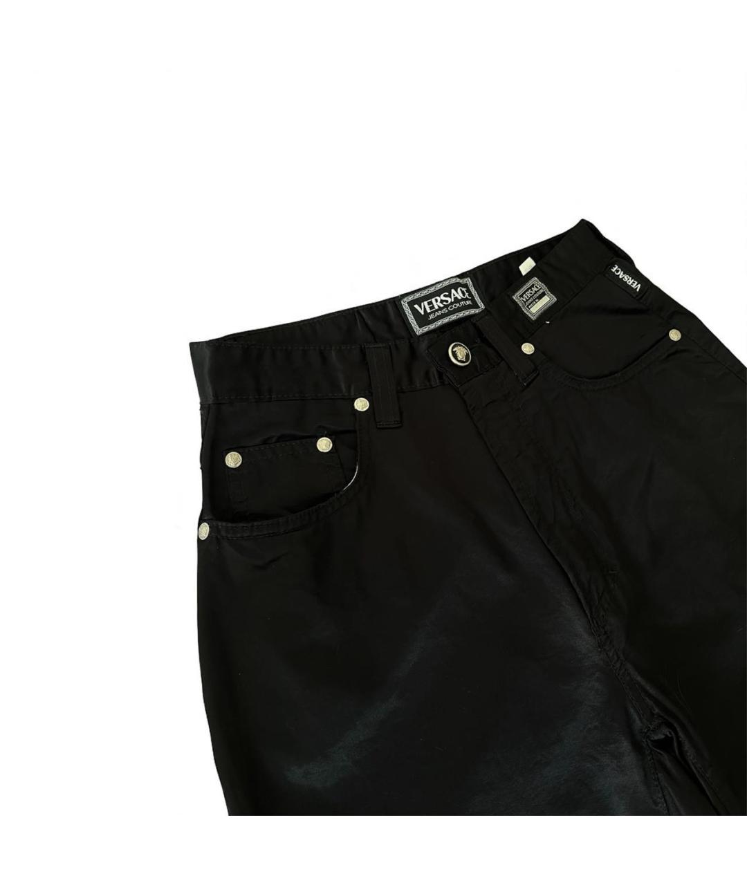 VERSACE JEANS COUTURE Черные хлопковые джинсы слим, фото 2
