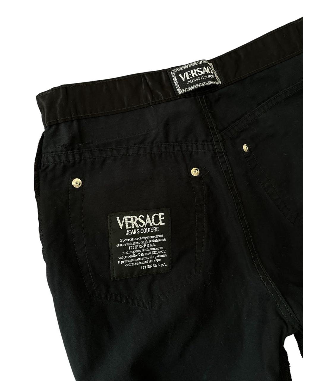VERSACE JEANS COUTURE Черные хлопковые джинсы слим, фото 7