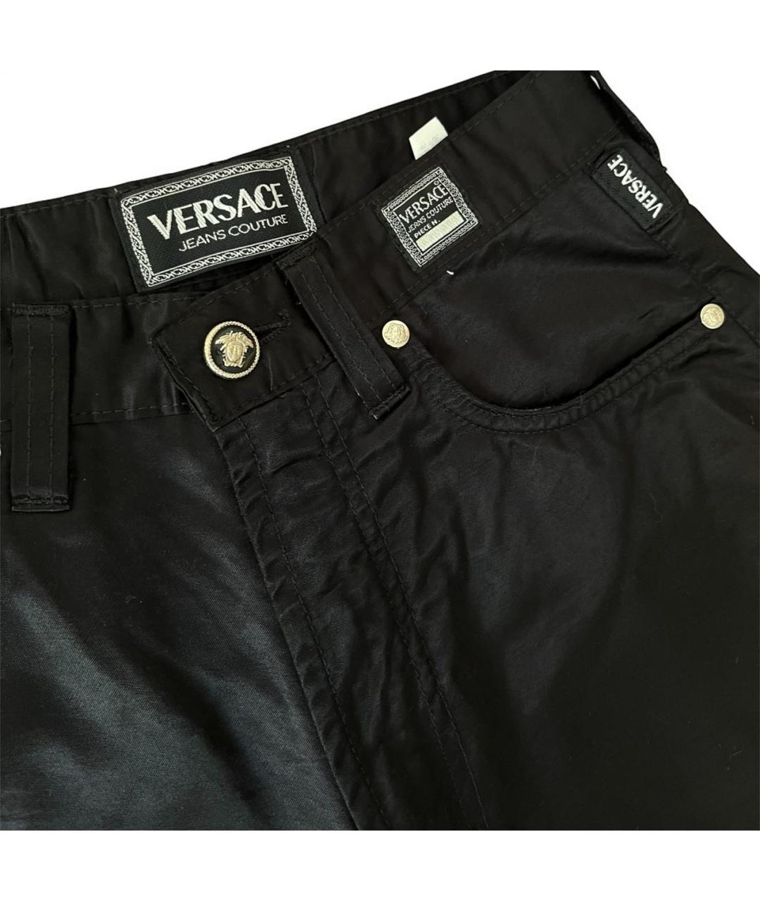 VERSACE JEANS COUTURE Черные хлопковые джинсы слим, фото 3