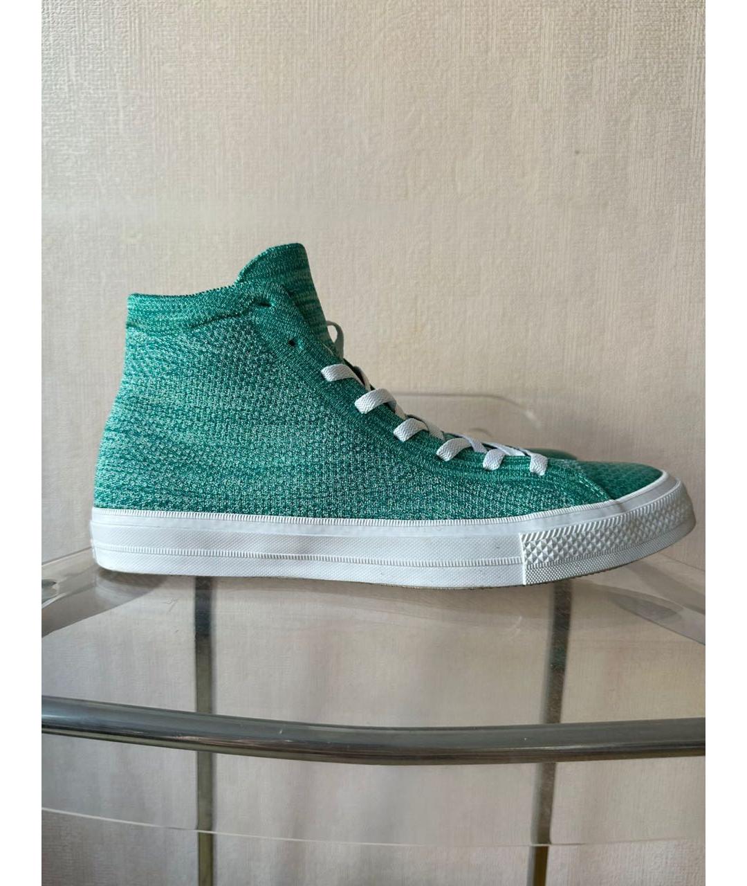 CONVERSE Зеленые высокие кроссовки / кеды, фото 9