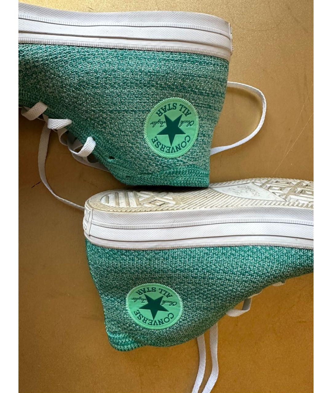 CONVERSE Зеленые высокие кроссовки / кеды, фото 8