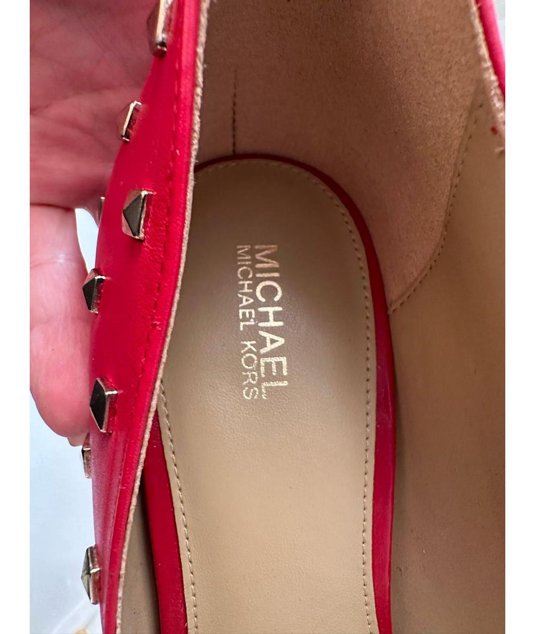 MICHAEL KORS Красные кожаные туфли, фото 5