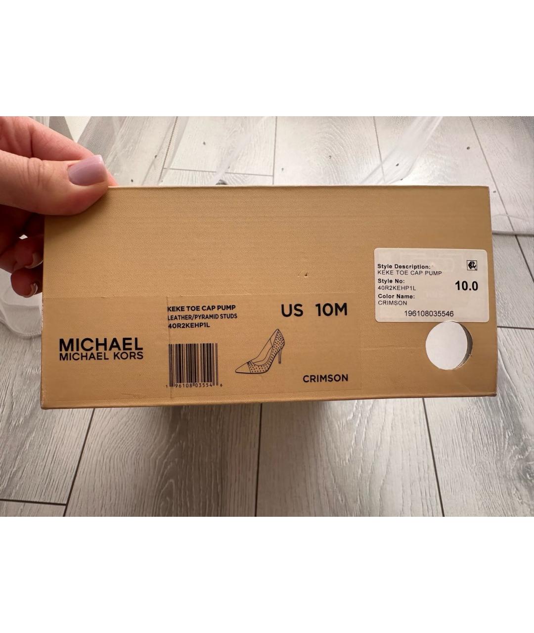 MICHAEL KORS Красные кожаные туфли, фото 8