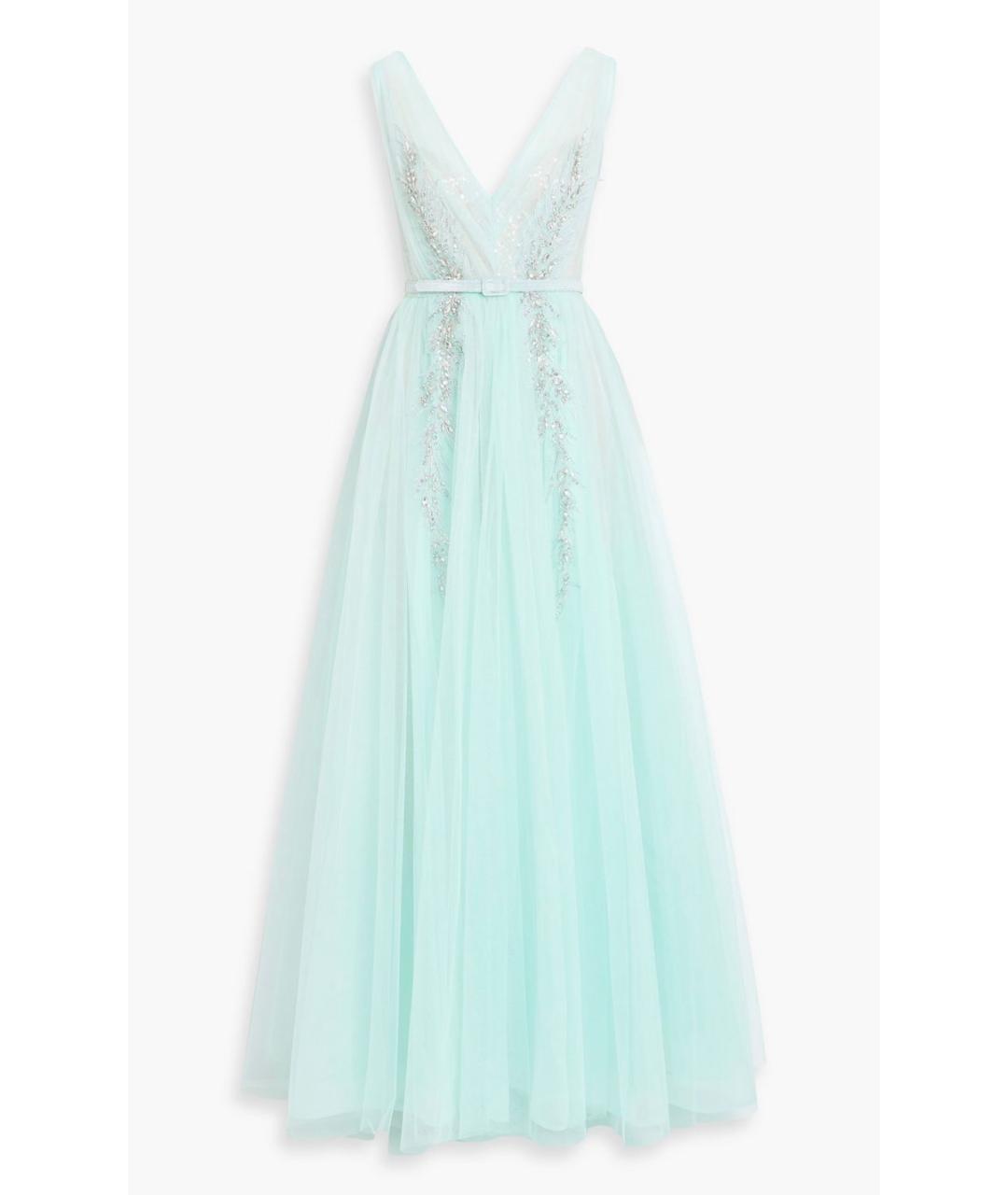 BADGLEY MISCHKA Бирюзовое вечернее платье, фото 7