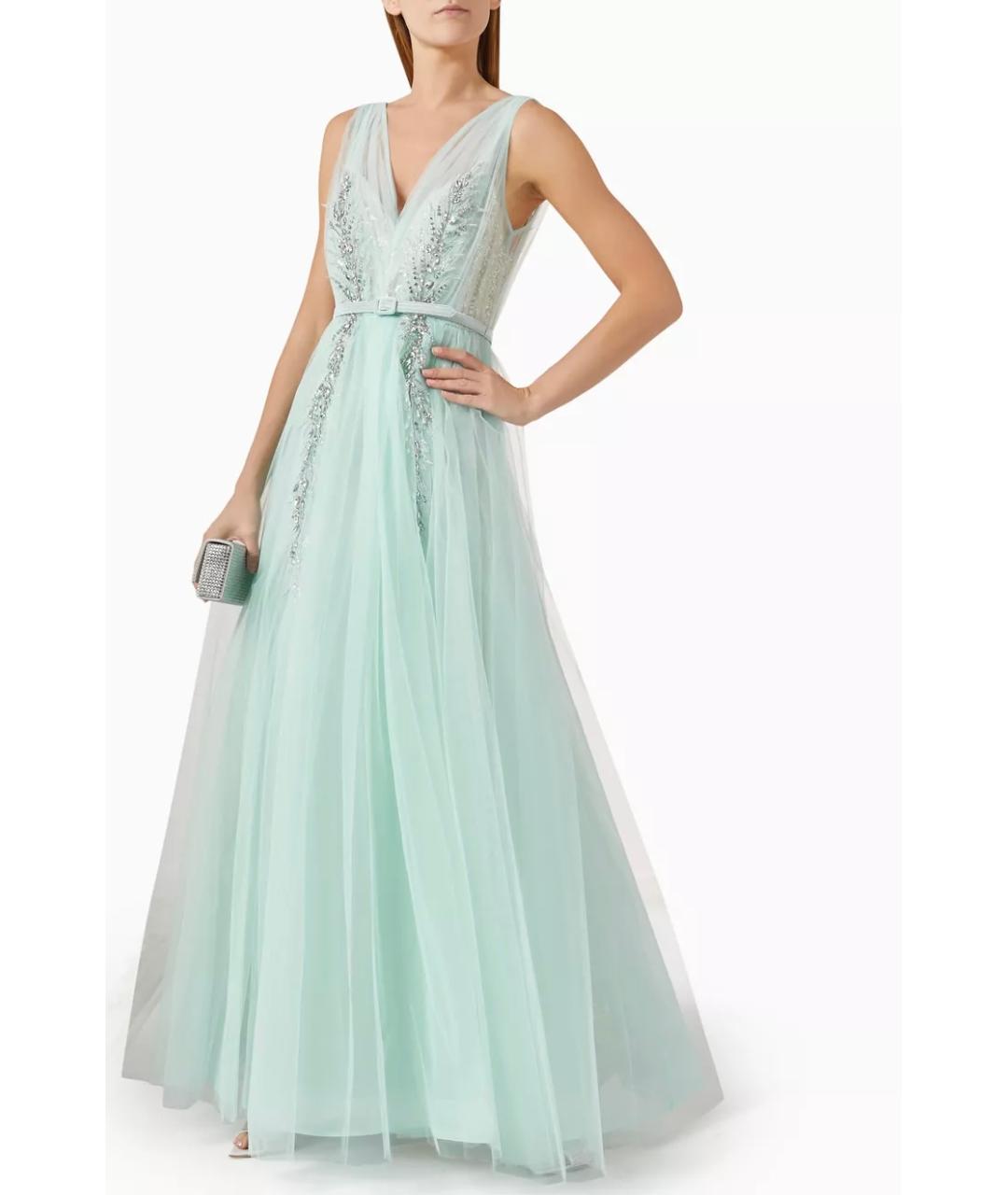 BADGLEY MISCHKA Бирюзовое вечернее платье, фото 2