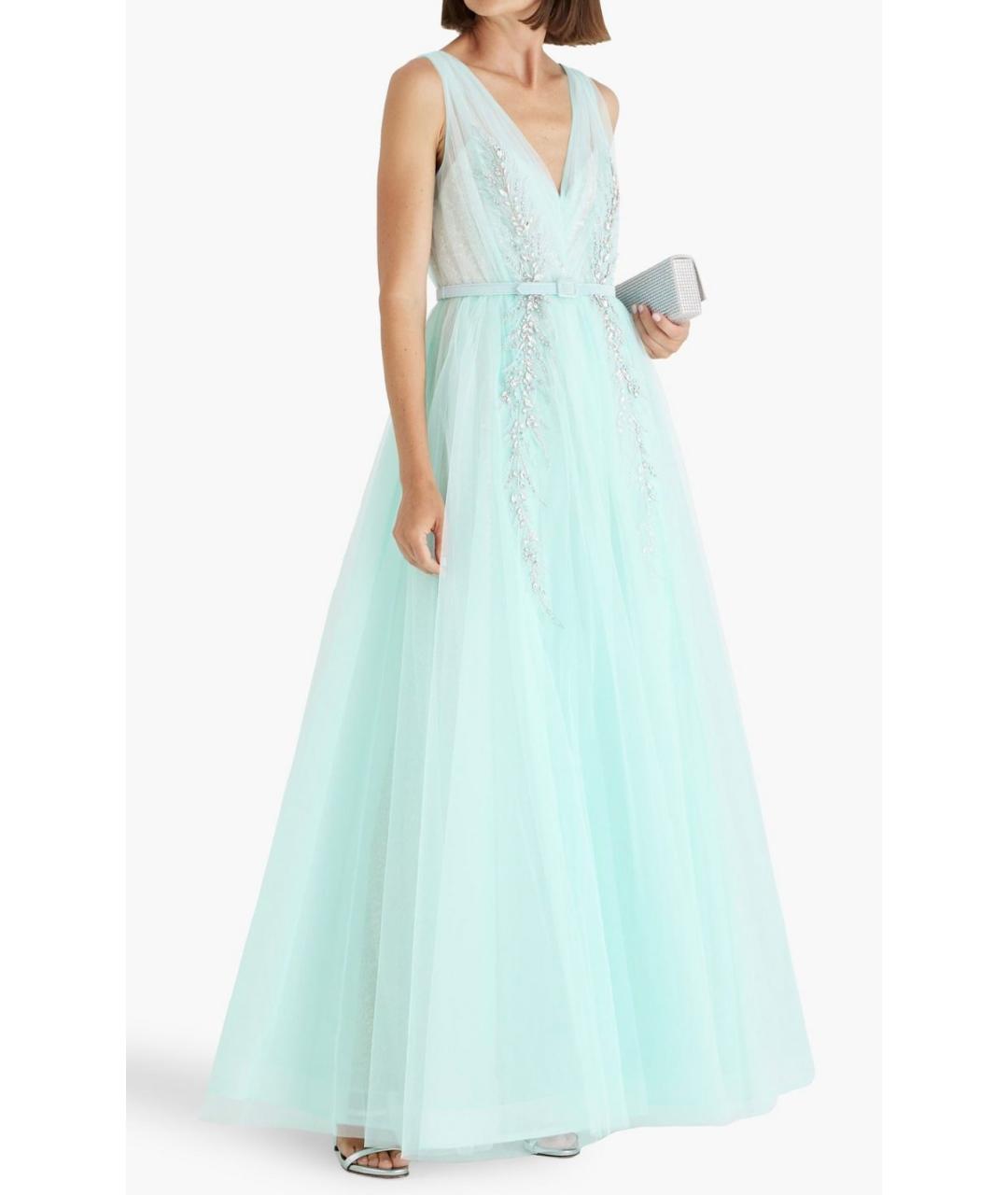 BADGLEY MISCHKA Бирюзовое вечернее платье, фото 5
