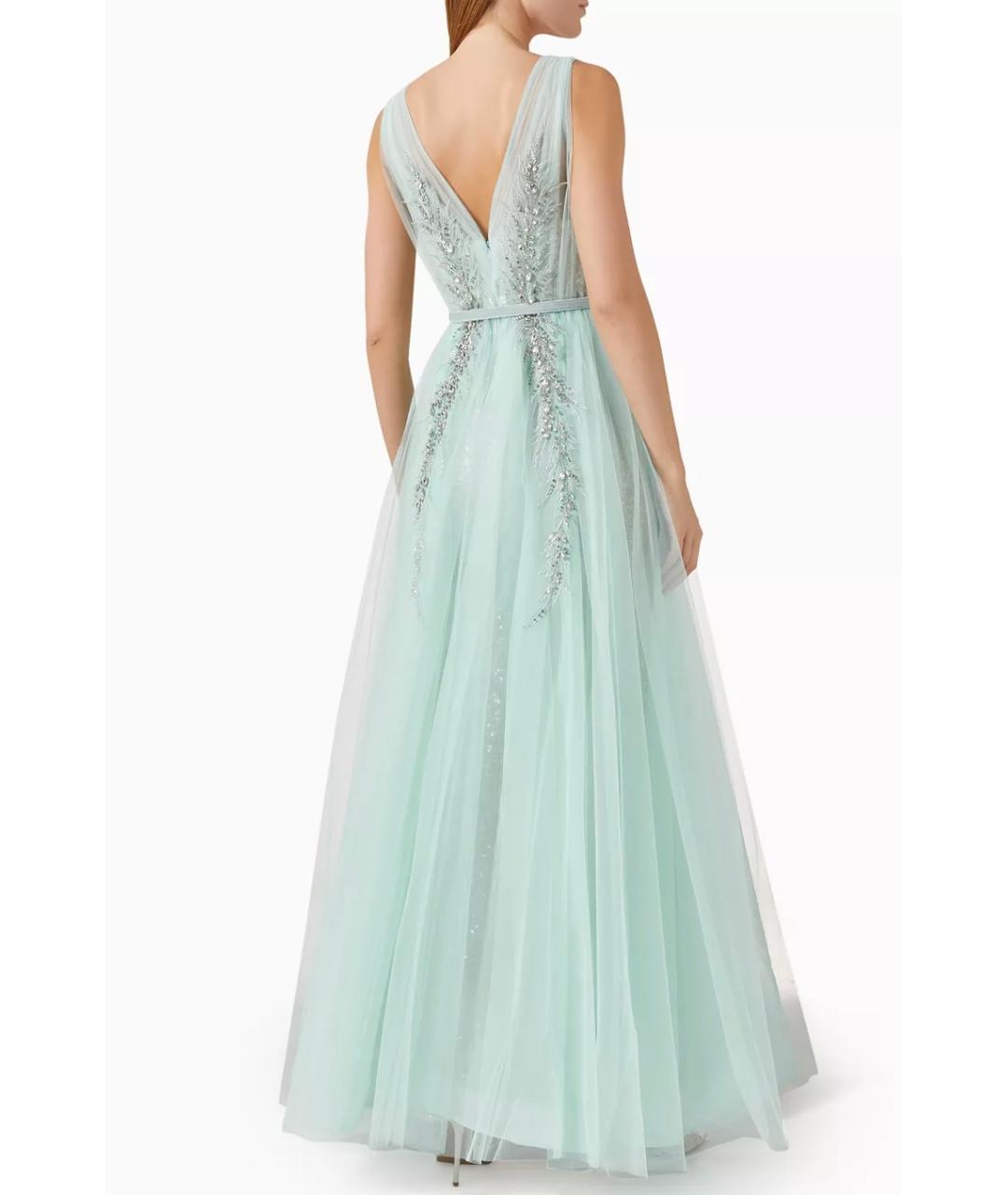BADGLEY MISCHKA Бирюзовое вечернее платье, фото 4