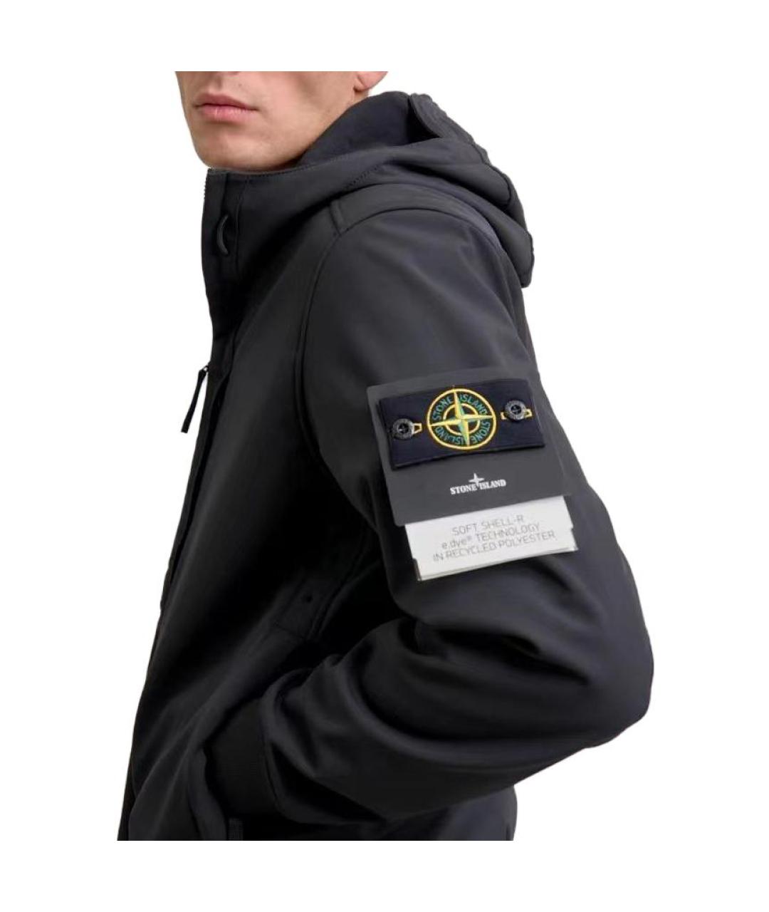 STONE ISLAND Черная куртка, фото 6